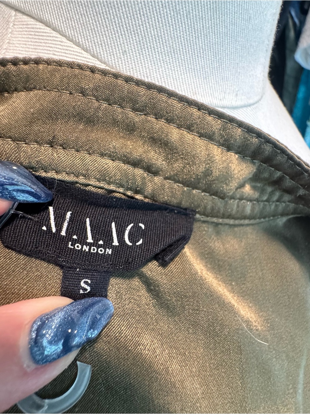 MAAC Olive Utility Drawstring/ long ties and zipper Romper silky material size s - Picture 12 of 13
